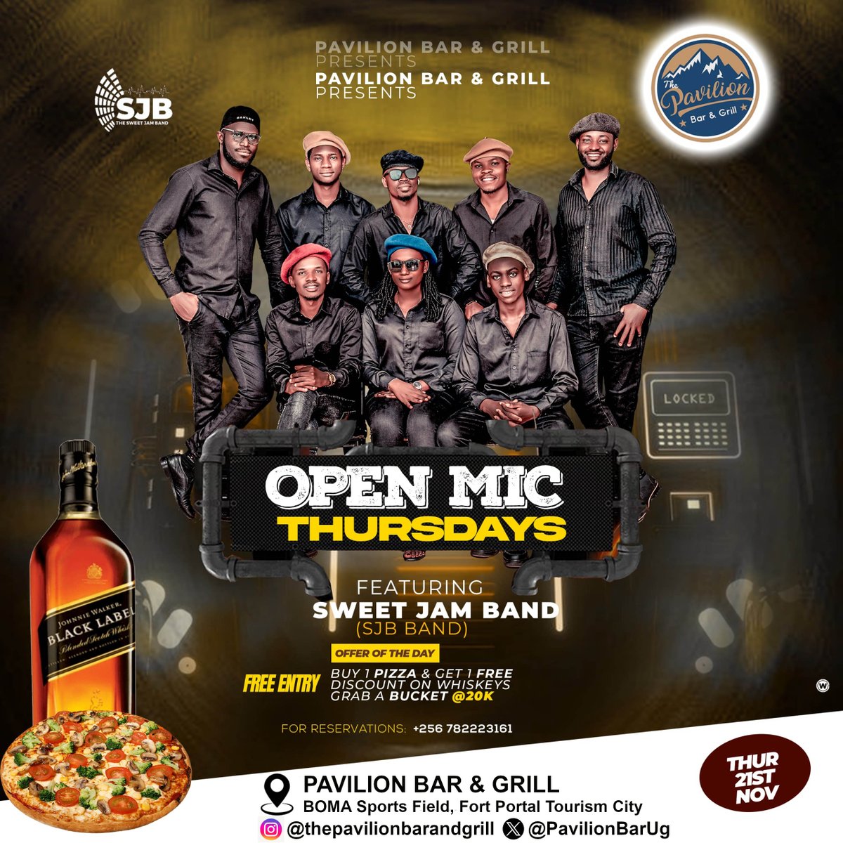 PavilionBarUg's tweet photo. There's nowhere else to be in Fort Portal this week! 

Wednesday - Corporate Quiz League 
Thursday - Open Mic &amp; Live Music
Friday &amp; Saturday - Afro Weekend

We have you covered - the weekend starts tomorrow!!

#bestnightsout #fortportaltourismcity #theplacetobe https://t.co/Wki3G9WdMf