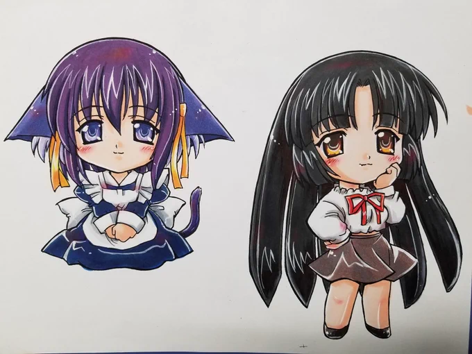 プレステ2&amp;ドリキャスのゲーム "はっぴ～ぶり～でぃんぐ" のムック本におよばれで描かせて頂いたイラストのコピック塗りアナログ原画等 リサイクル