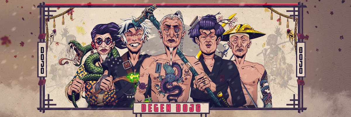 DERUGGEDDOJO's tweet image. 🤝 we need HELP from a JAPANESE person 🤝

⛩️ DEGEN DOJO BANNER UPDATE ⛩️

1. we want to replace the words DOJO from each left/right side with words like TRUST / COURAGE / HONOR...so which JAPANESE symbols represent these words the best?

2. we will have 8 degens and after 2+…