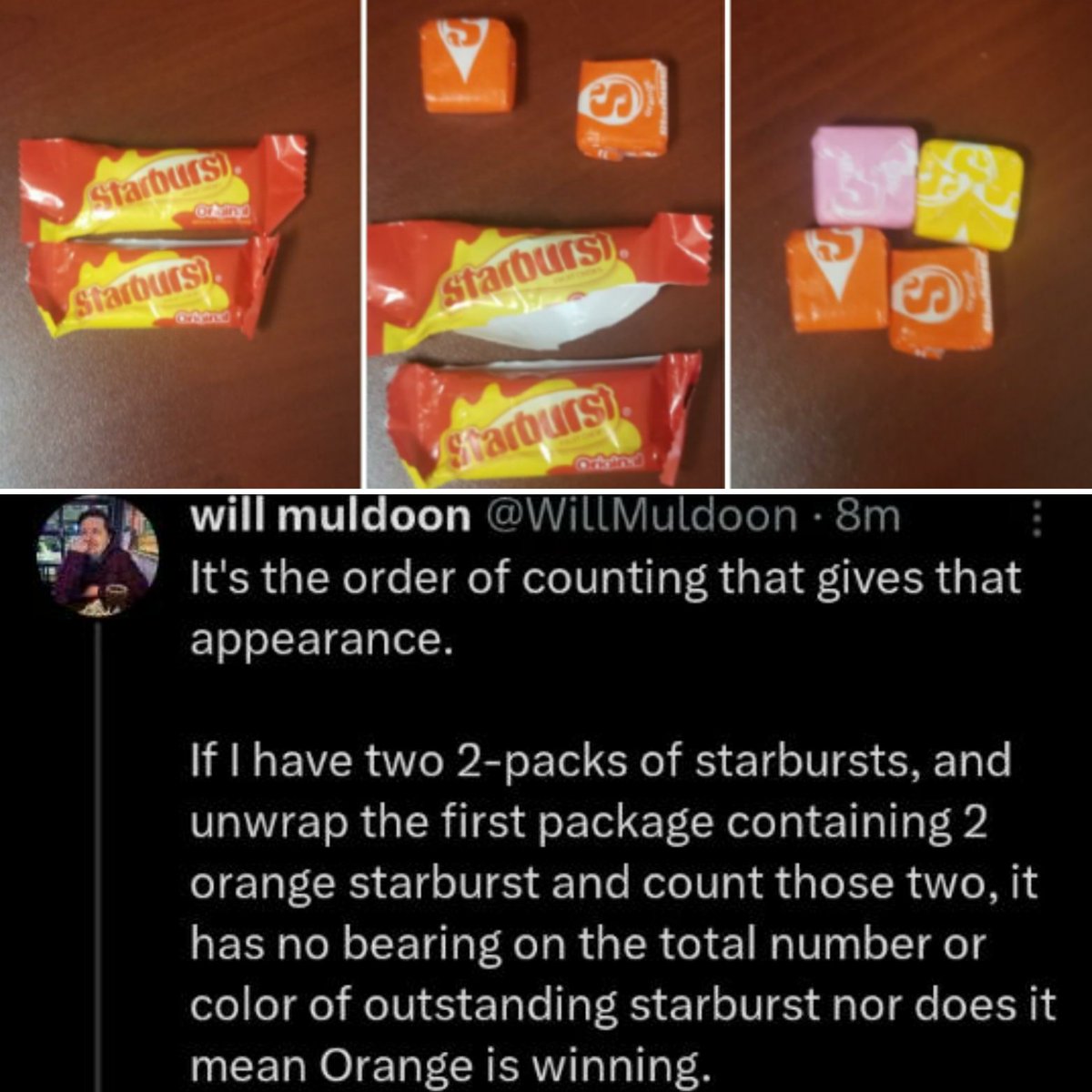I've completed my audit of Alaska's  Ranked Choice Voting ballot measure. 

I pulled two orange starburst first, but the majority ended up not being orange starburst. 

Final verdict: rigged.