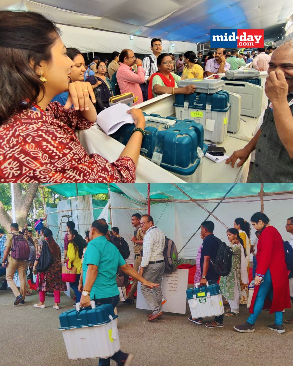 mid_day's tweet photo. Distribution of EVMs to polling officers at the FDA, Borivali West, ensuring readiness for the upcoming elections
Photos/Videos: @DAVENIMESH
#EVMDistribution #PollingOfficers #BorivaliWest #FDA #ElectionPreparations #IndiaElections #VotingReady #Election2024 #PollingStation #Elections #Mumbai #MumbaiNews