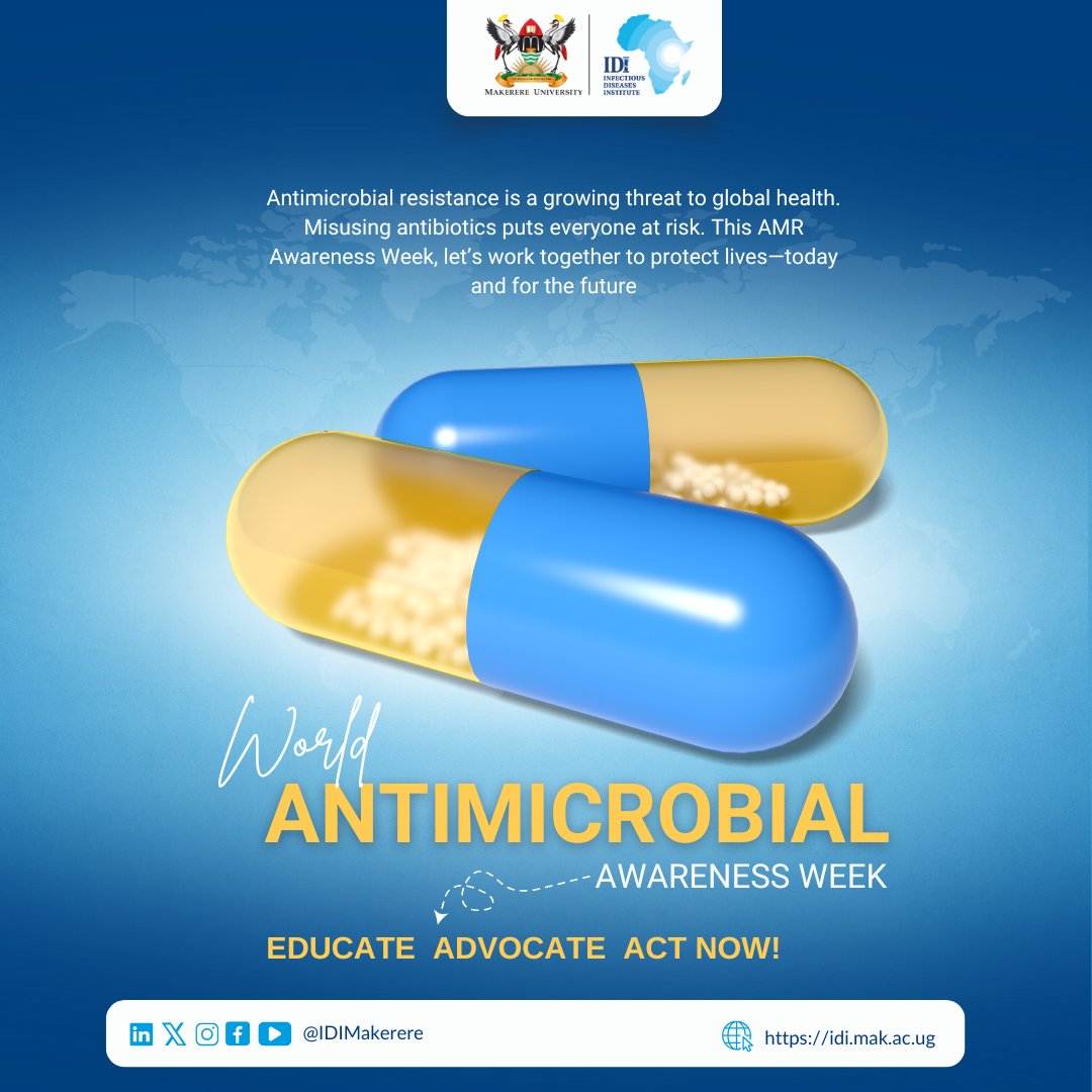 #DidYouKnow
Antimicrobial resistance makes infections harder to treat, putting lives at risk.
This #AMRAwarenessWeek, let's:
✅ Educate about AMR.
✅ Advocate for responsible antibiotic use.
✅ Act Now by practicing good hygiene &amp; spreading awareness.
Together, we can fight AMR!