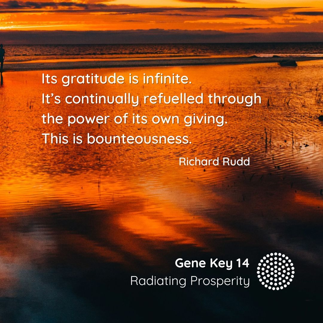 gene_keys's tweet image. The Pulse – Nov 16 to 21 – The 14th Gene Key moves from the Shadow of Compromise to the Siddhi of Bounteousnesss and it is the Way of Competence 

Listen to the audio: genekeys.com/pulse/14-bount…

#genekeys #genekey14 #competence #bounteousness #thepulse