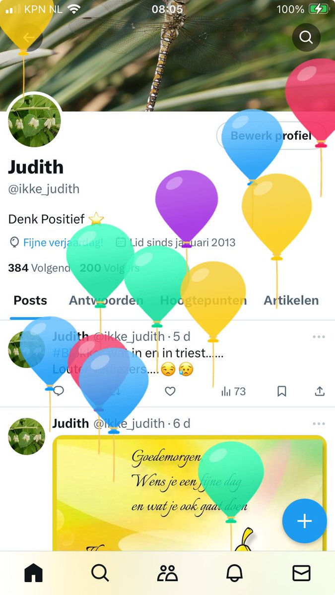 Hé ballonnen  weer n jaartje wijzer