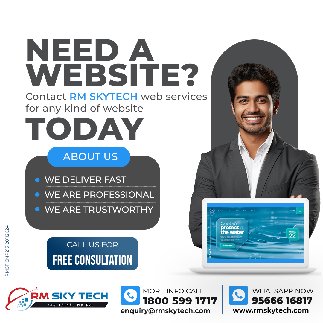 RMSkyTech1's tweet image. 🌐 Need a New Website?
Contact RM Sky Tech Web Services for any kind of website you need today! 

💻 Let’s Build Your Dream Website Together!
🖥️ Visit Us: rmskytech.com
📞 Call us: +91-9566607217

#WebsiteDevelopment #WebDesign #WebServices #RMskytech #TechSolutions