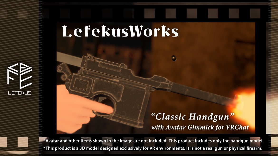 GeekJack_VR's tweet photo. 💥Classic Handgun by @Lefe_Rensh💥

Level up your VR look with this sleek &amp; detailed Classic Handgun!🔫✨
Perfect for action scenes or stylish poses! 🌟

Grab yours now on #GeekJack_VR &amp; complete ultimate loadout!⚒️🔥

🪖https://t.co/cJwFeGVJrJ

#アバターギミック #VRGear #VRChat https://t.co/gTHWhotbHN