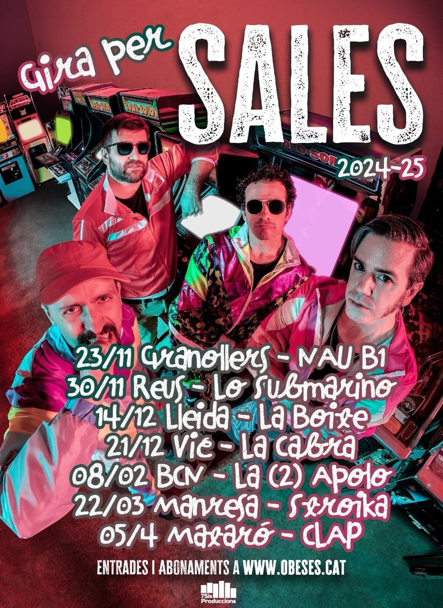 GIRA PER SALES! SORTEIG! 🎁

Sortegem una entrada doble entre tothom qui faci RT! Qui guanyi podrà escollir el concert que vulgui. Teniu temps fins divendres a les 12h.

🎟 entradas.codetickets.com/entradas/7sisp…