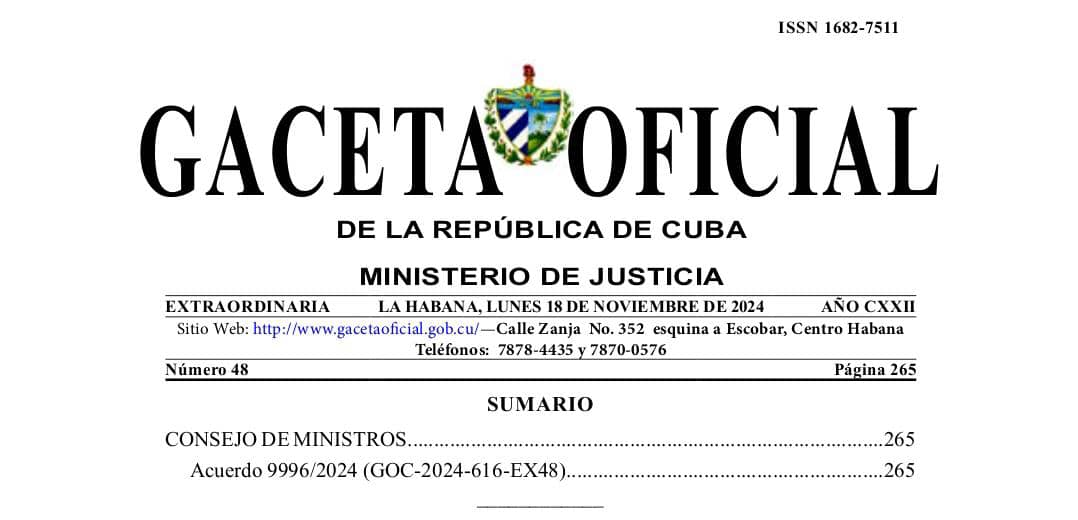 The Official Gazette of #Cuba🇨🇺 published Agreement 9996 of the Council of Ministers approving the financing from the State Budget at 50% of the cost of materials for the victims of #HurricaneRafael. <a href="/GobiernoCuba/">Gobierno Cuba 🇨🇺</a> <a href="/PresidenciaCuba/">Presidencia Cuba 🇨🇺</a> <a href="/NamPresidency/">Namibian Presidency</a> <a href="/VPofNamibia/">Vice President of Namibia</a>  <a href="/NShaningwa/">Cde Sophia Shaningwa - SWAPO SG</a>