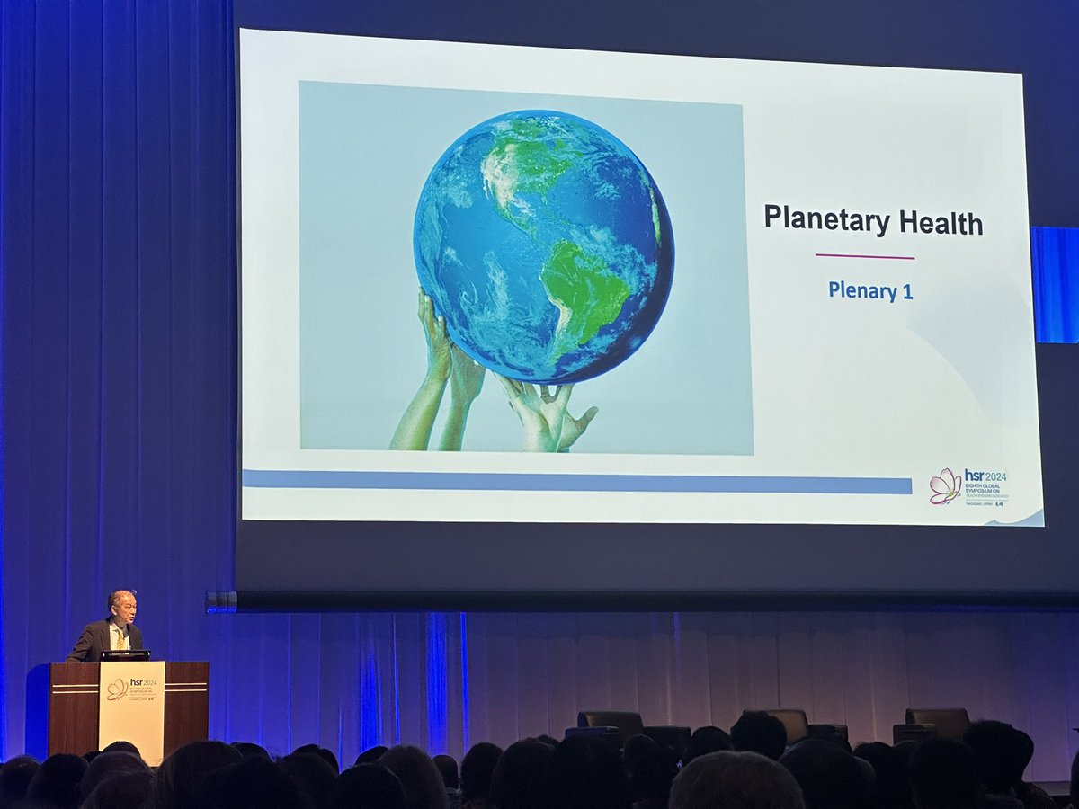 The plenary session for day 2 of  #HSR2024 is centred on Planetary Health, with a call for participants to consider how research into health systems can respond to the challenges of climate change.