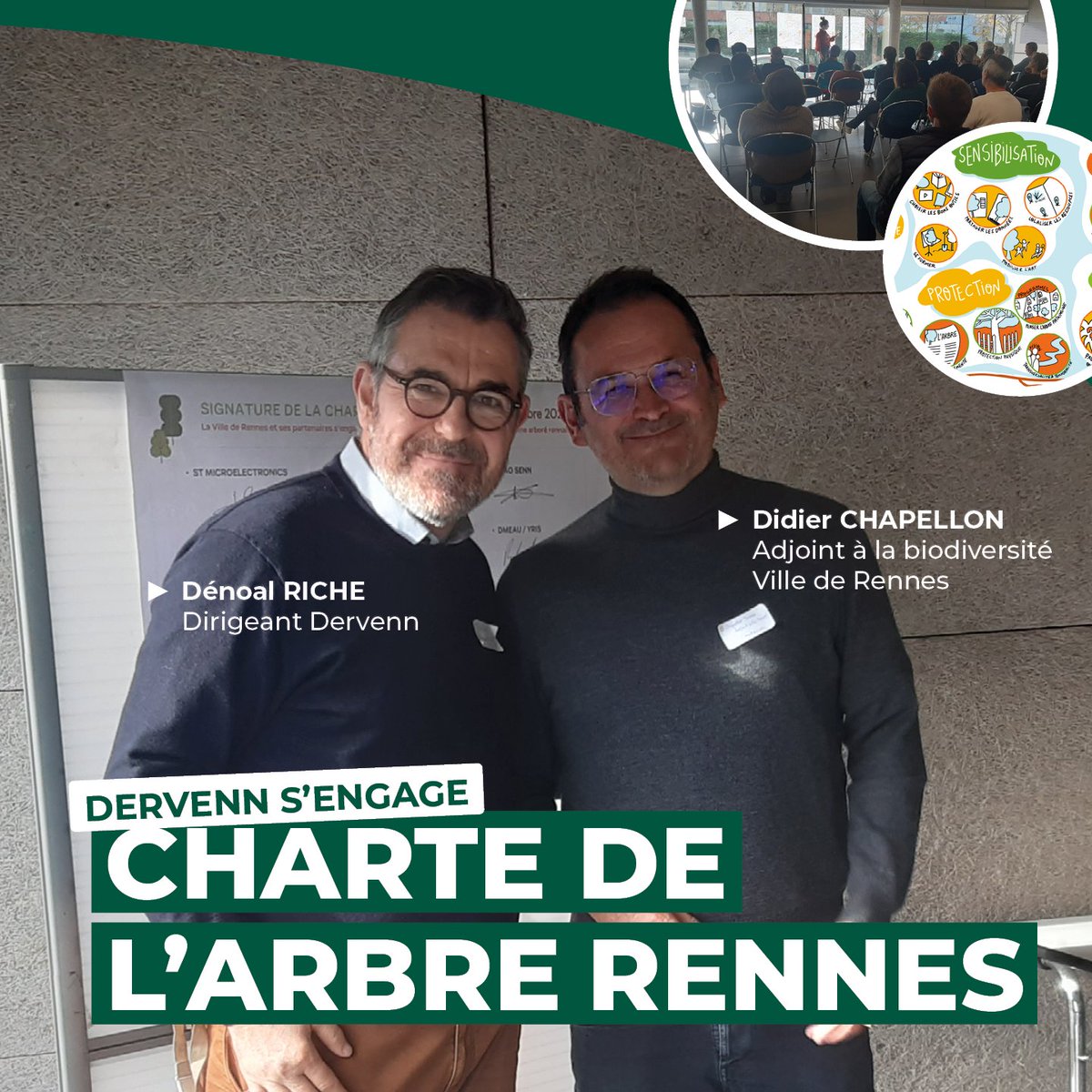 Mardi 12 novembre dernier, nous sommes devenus partenaire de la charte de l’arbre, une démarche portée par Rennes Ville et métropole et engagée pour donner une place plus importante à l’arbre en ville.