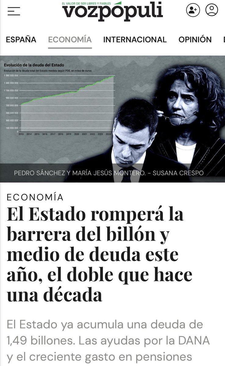 No ha mejorado el país en nada, pagamos más impuestos que nunca y encima más endeudados. ¿Sabéis dónde está el dinero no? En comprar medios y encima colocar amiguetes.