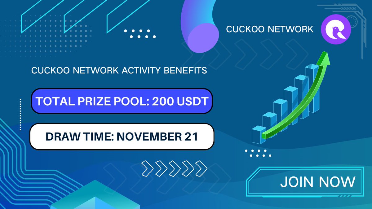 🎉 CK coin price hits a new high, Cuckoo Network special benefits are coming.

To thank our users for their support, we are launching a new round of benefits:
How to participate:
1️⃣ Retweet this tweet; x.com/Cuckoo_Network…
2️⃣ Comment on the tweet and attach a screenshot of