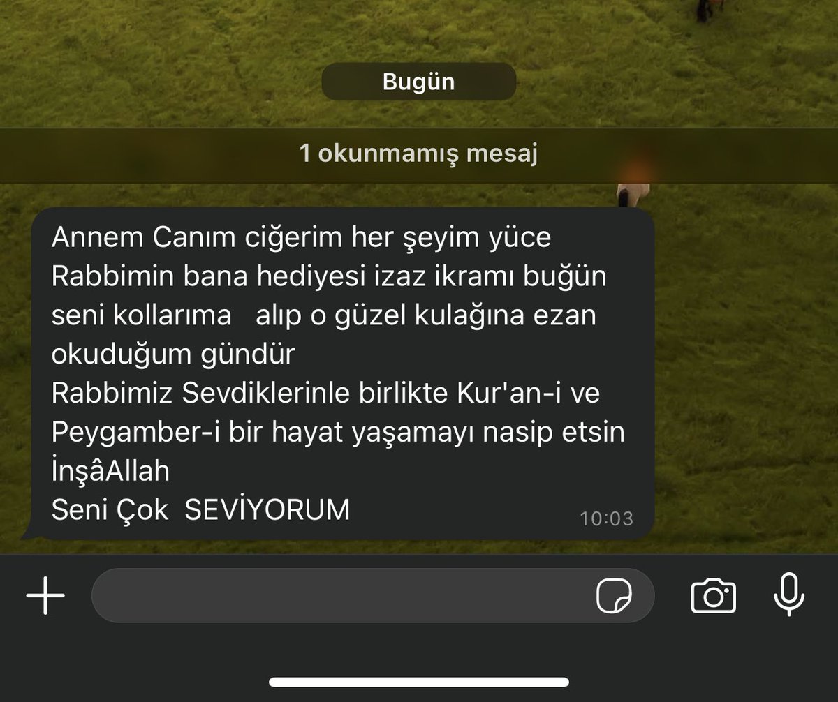 Güne babamın şu mesajıyla başlıyorum duygusalım……