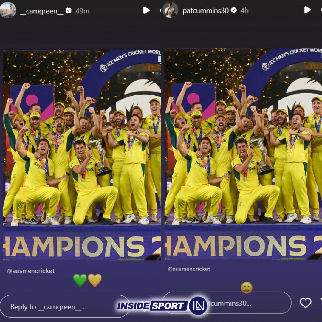 InsideSportIND's tweet image. #OnThisDay, one year ago Australia secured their sixth World Cup title🏆

#CWC23 #CameronGreen #PatCummins #CricketTwitter