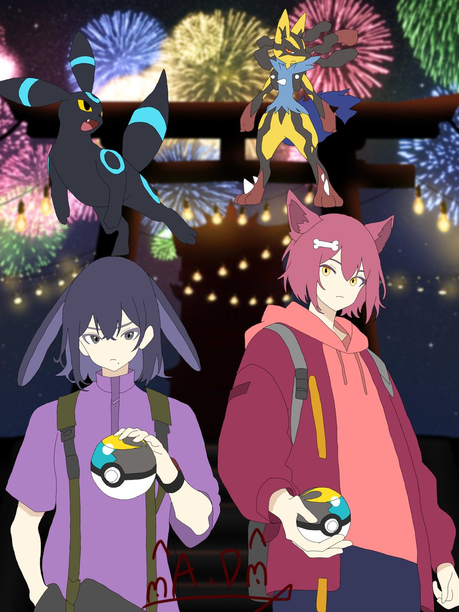 Akari_Atorie's tweet photo. #あきさめぺいんと
 #けりあと
昔話してたポケモンのやつ！
やっと書いたのでw https://t.co/VxPxiGdD8X