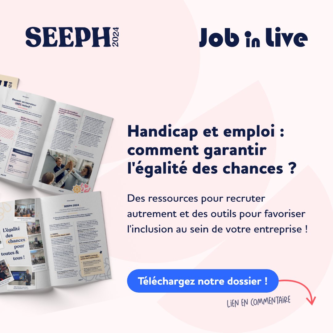 Cette semaine, la Semaine Européenne pour l’Emploi des Personnes Handicapées (SEEPH) met en avant un enjeu crucial : comment garantir une vraie égalité des chances pour les talents en situation de handicap ? 
 
📥 Téléchargez notre dossier spécial : urlr.me/!dossier-seeph…