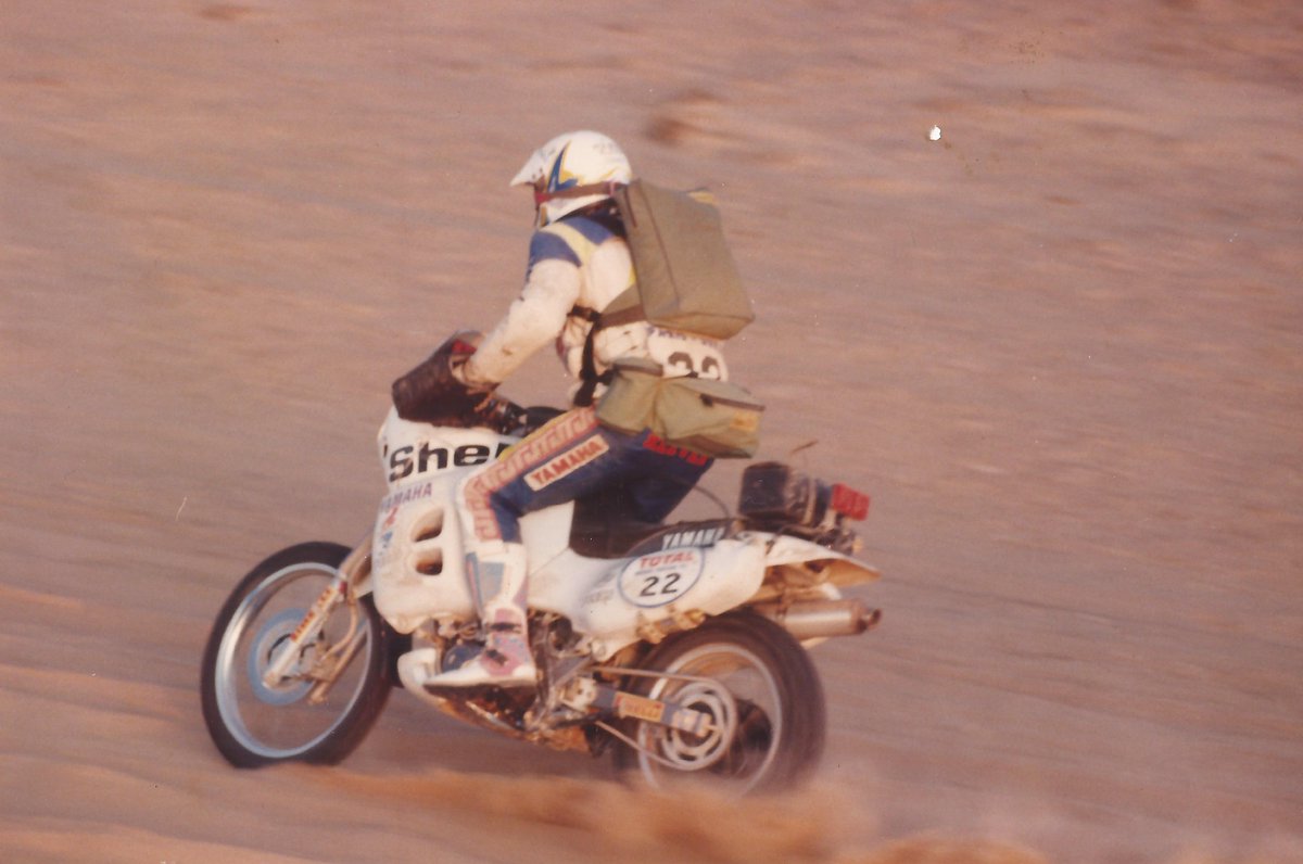palestras's tweet image. Rally Paris-Dakar 1993
@kleverkolberg com a Yamaha Motor do Brasil XT 660 Ténéré na Mauritânia
5º na Geral Motos
1º Maratona Motos
Foto: Maindru
Dakar Rally
#rallye #rali #rally #dakar #piloto