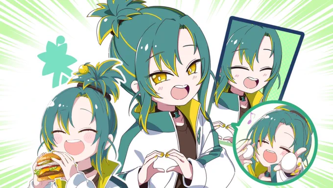 【 お知らせ 】未知又バトヤさん( #Batoya_ )新曲『Take My Go Sound!!!』MVイラスト・デザイン素材・動画編集を担当しましたッイラストは通常頭身立ち絵複数・横顔デフォルメアニメ先輩方&amp;ギャリ様デフォルメイラストを描いています#サバ森1周年 おめでとうございます!!! 