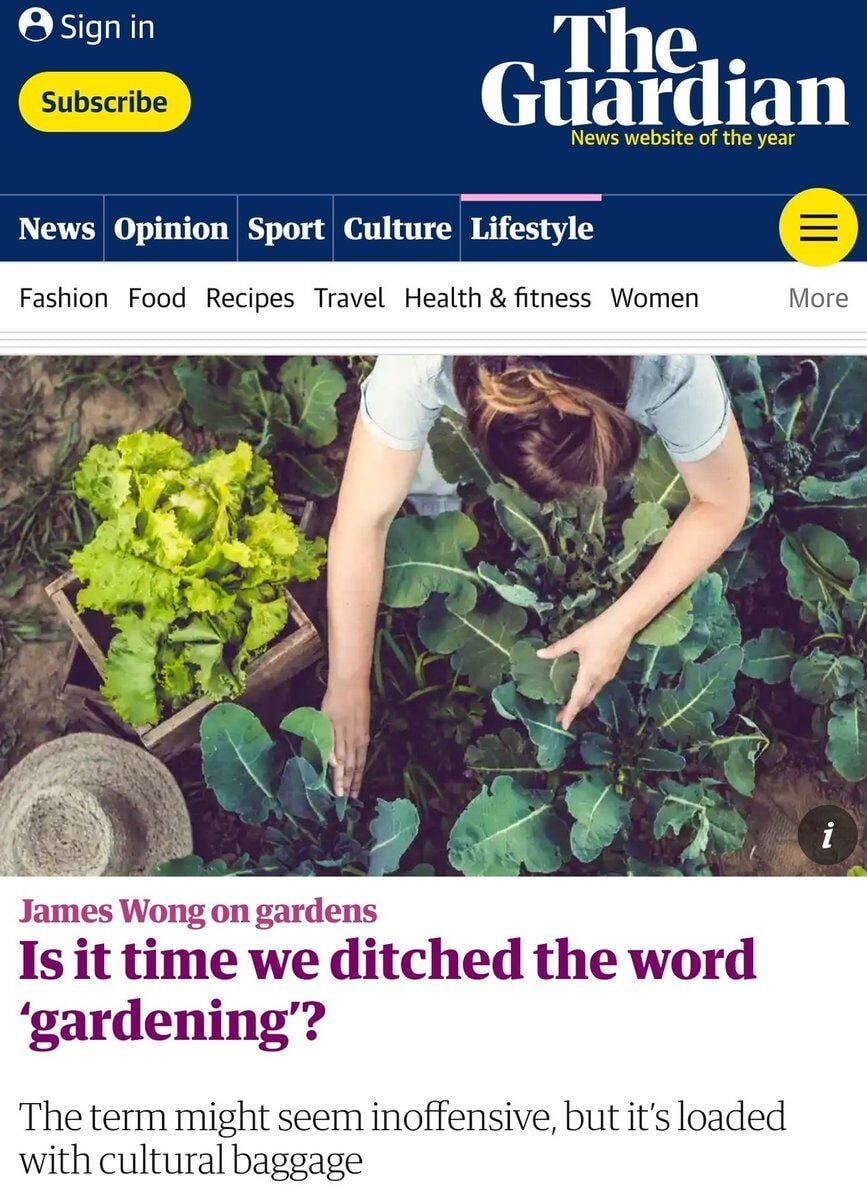 LeoKearse's tweet photo. What's racist today? Today, the word "gardening" is racist. https://t.co/5uk3Bb4gp7