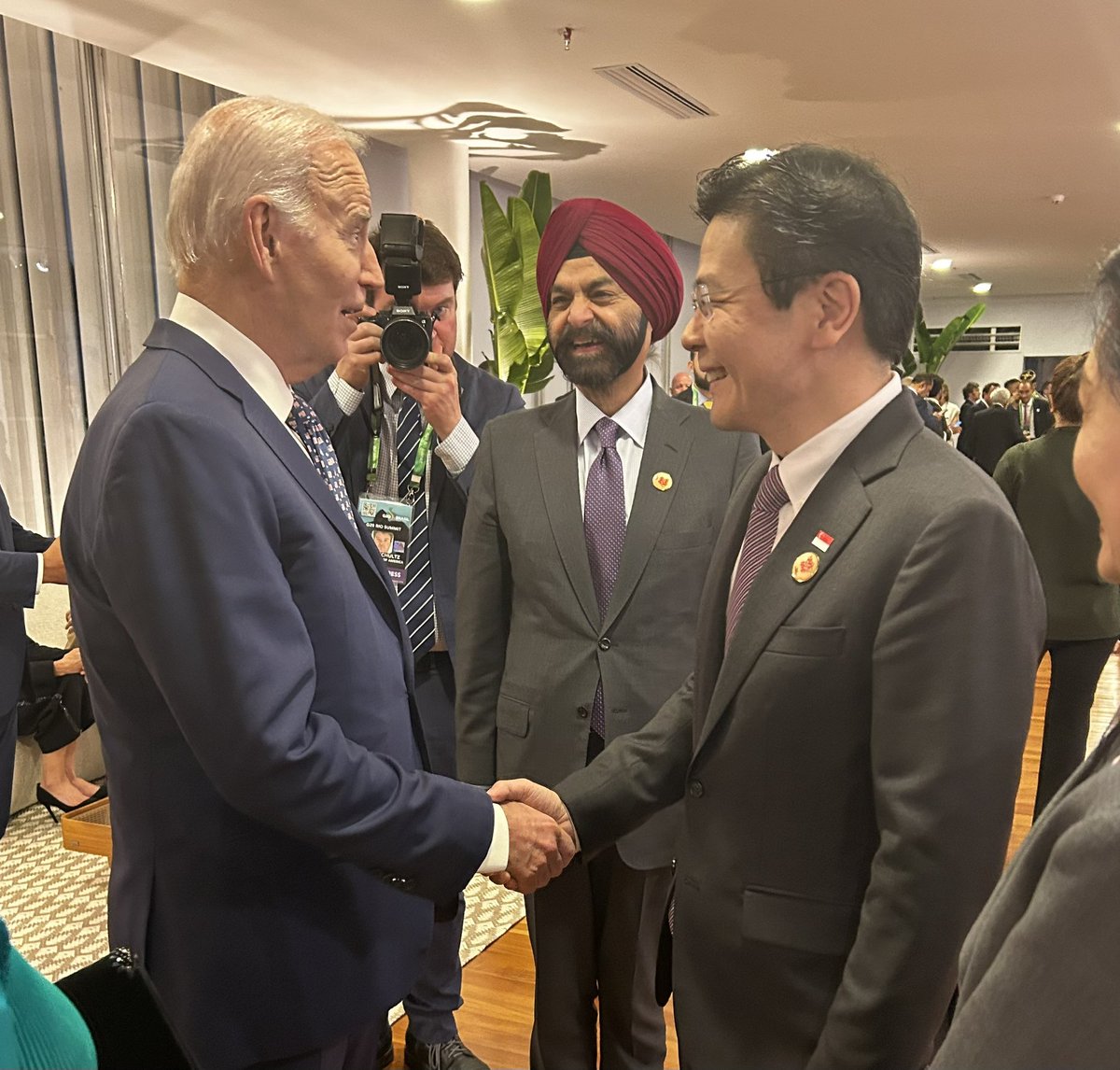 Thanked US President @JoeBiden for his strong support of American  engagement in the region, and for the close partnership between our  countries.