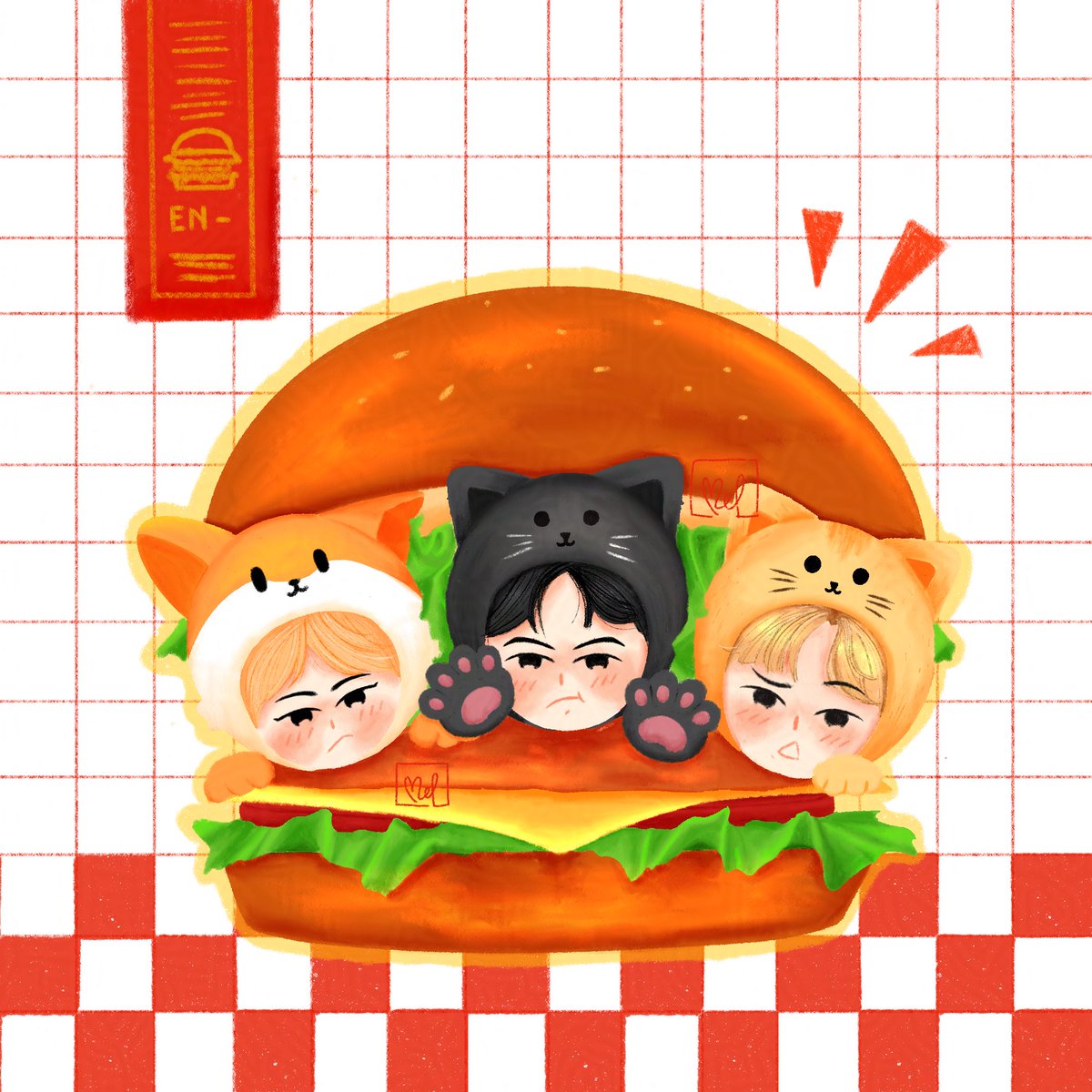Yummy ₊˚˖𓍢ִ 🍔 ✧˚.＊

#sunoo #jay #jungwon #엔하이픈 
#정원 #제이 #김선우 #ENHYPENfanart