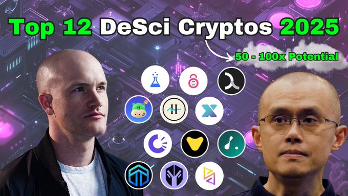 Top 12 DeSci Cryptos 2025