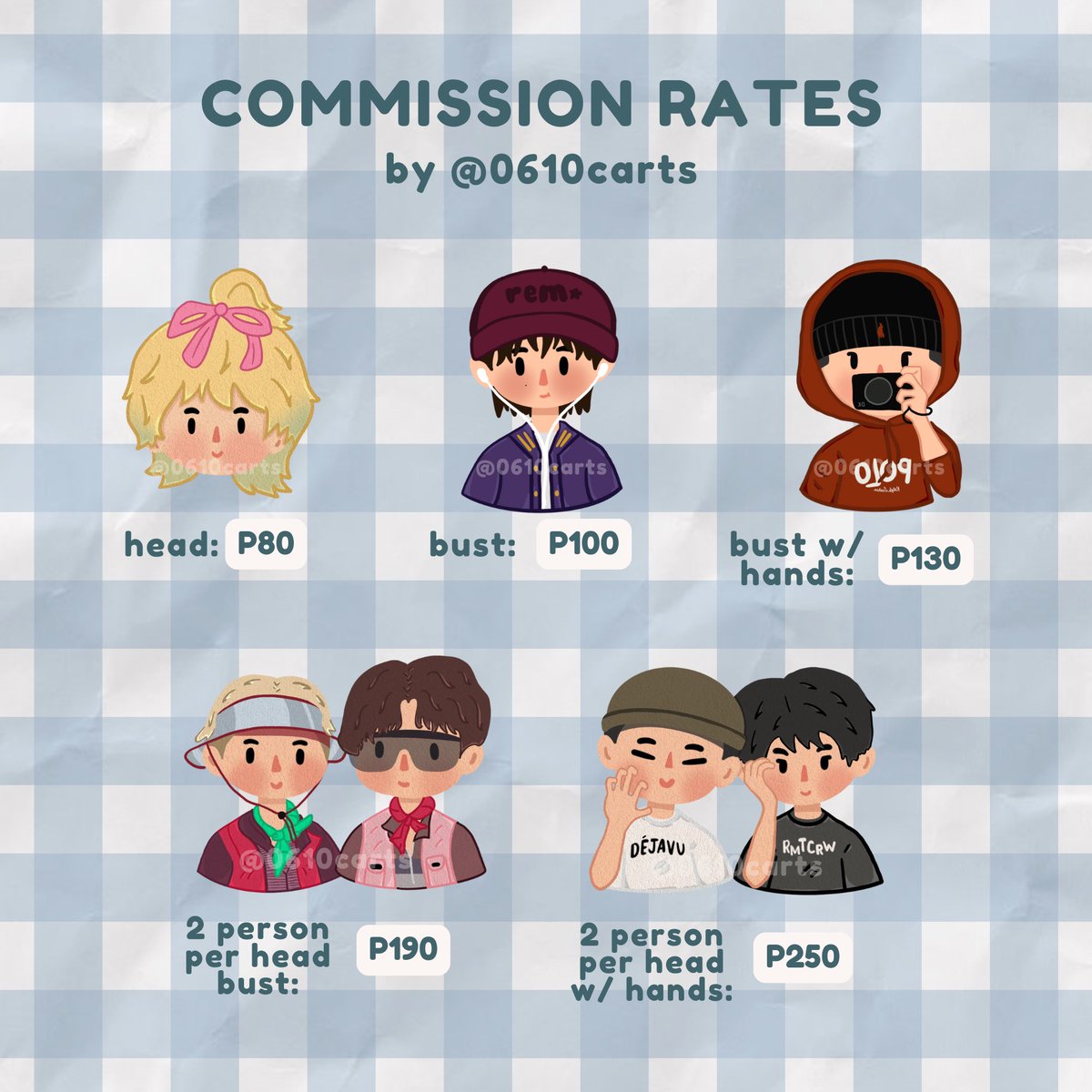 0610carts's tweet photo. [help like/rt] 

art commission + print and cut service by #0610carts ⭐️

i am now accepting slots! kindly read t&amp;c first.
dm me for inquiries and reservations! :)

chibi art commissions open artph concert freebies stickers button pins customized https://t.co/EmFXBq80Ch
