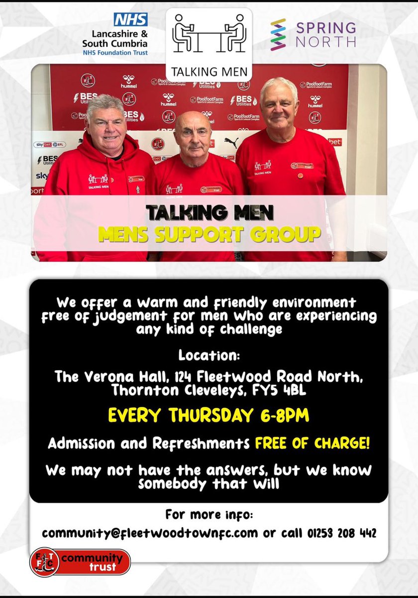 and if you need support in The Fylde Coast Area, this is on offer