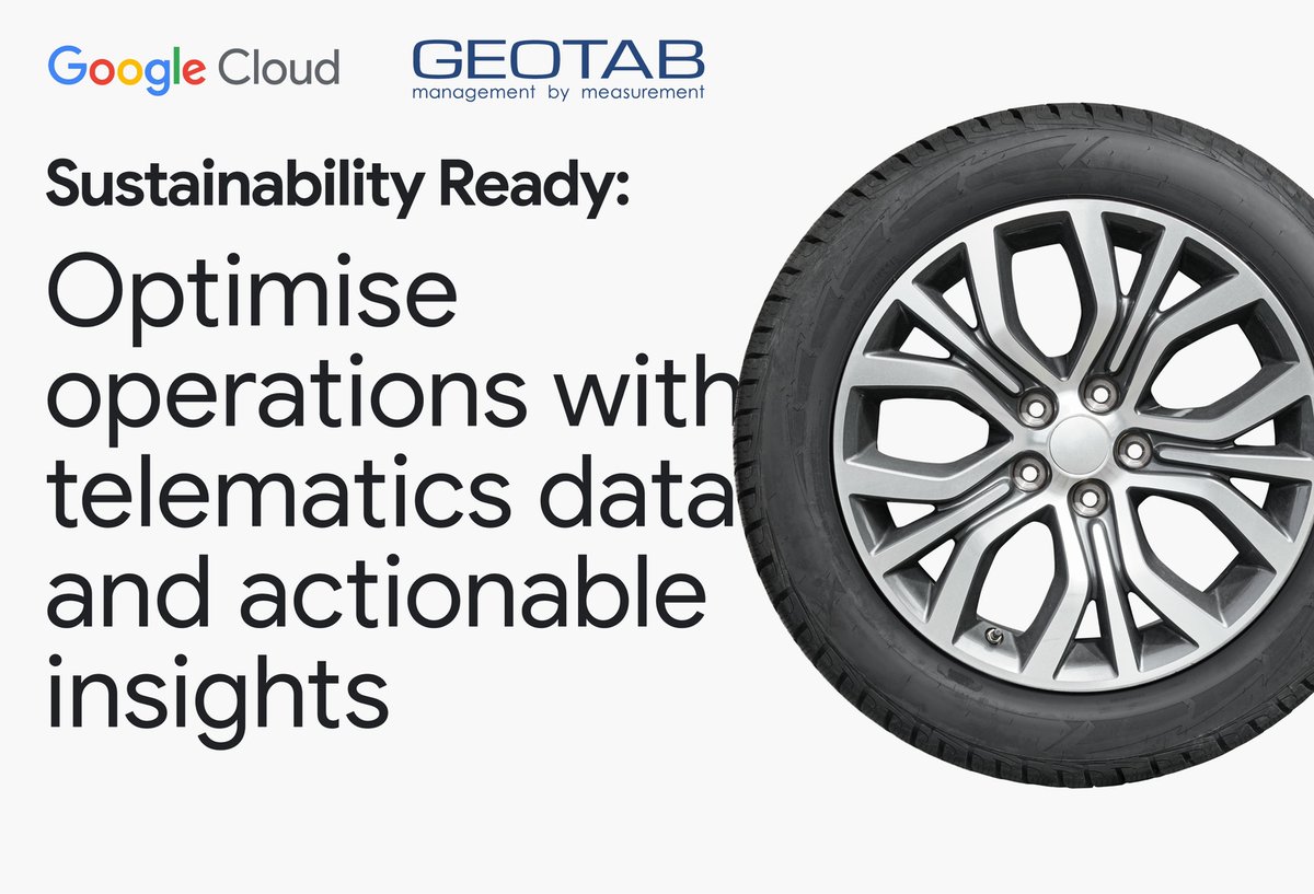 In the second webinar of the series Google Cloud Ready - Sustainability partner, Geotab, will be taking the guest seat to showcase how customers can optimise operations. Register to learn more on 13th of November: bit.ly/3O4FLzv