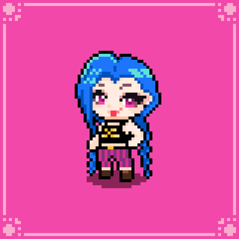 Jaynepixel's tweet photo. Get Jinx ! #Arcane #Jinx #arcanesseason2 #ArcaneArt #pixelart https://t.co/UUYVE4CHs0