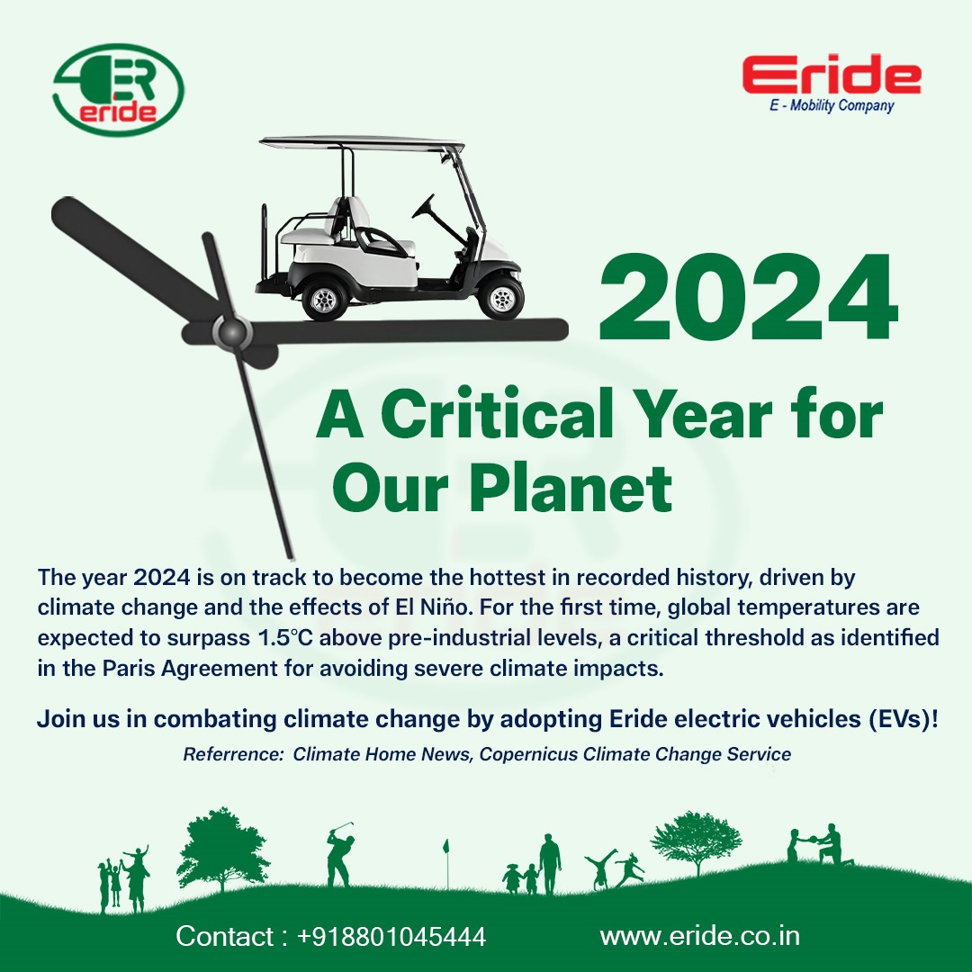 Erideindia's tweet photo. 2024: A Critical Year for Our Planet
Join us in combating climate change by adopting Eride electric vehicles (EVs)!
Reference: Climate Home News, Copernicus Climate Change Service

#ErideEMobility #climatechange2024  #electricvehiclesarethefuture #ElectricVehicles  #Hyderabad https://t.co/gJIpSsymuN