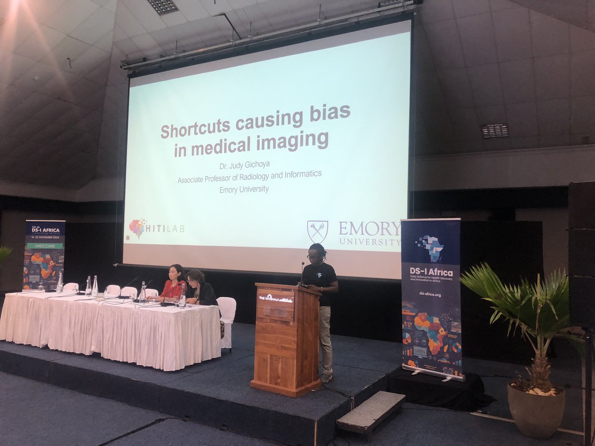 Dr Judy Gichoya is giving an interactive key note presentation on ‘Shortcuts causing bias in medical imaging’ by asking the audience to relay their own shortcuts they use in their daily lives through computers. 

When testing for shortcuts you need to overcome technical as well