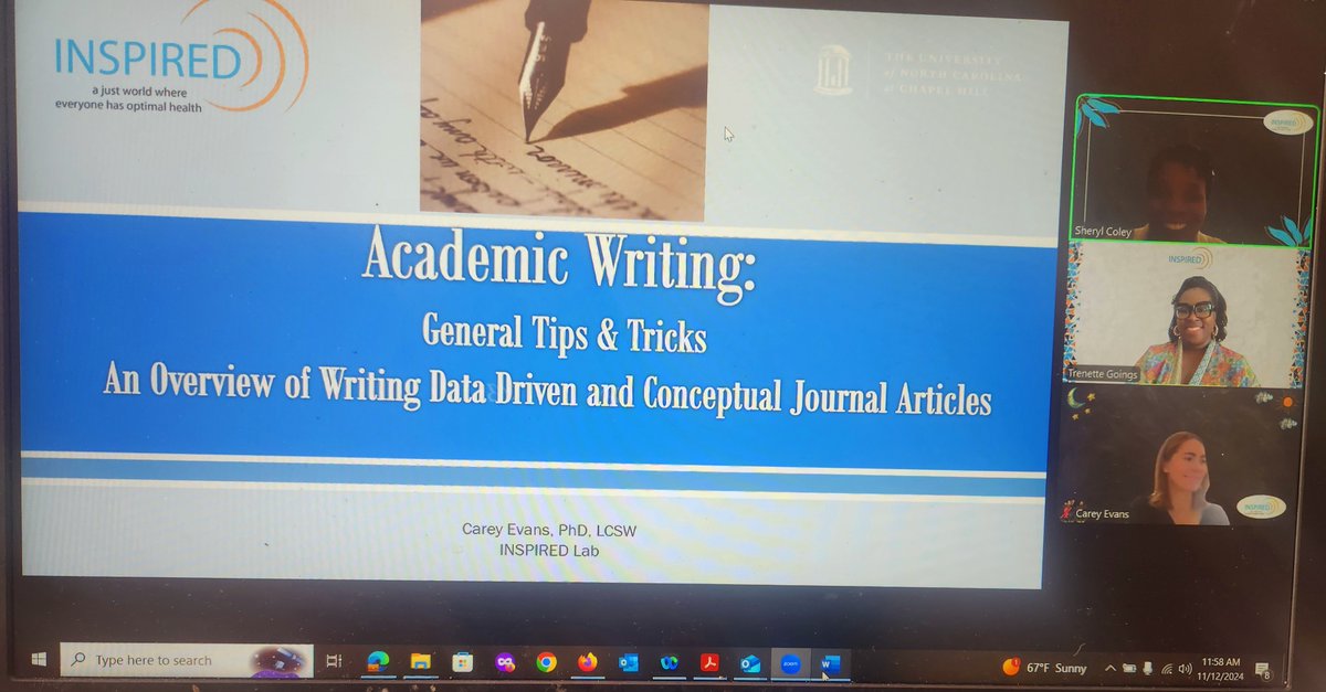 Thank you to all who joined us for last week's research webinar, focused on writing data driven and conceptual journal articles! #research #webinar #INSPIRED #writing #academia #writingtips