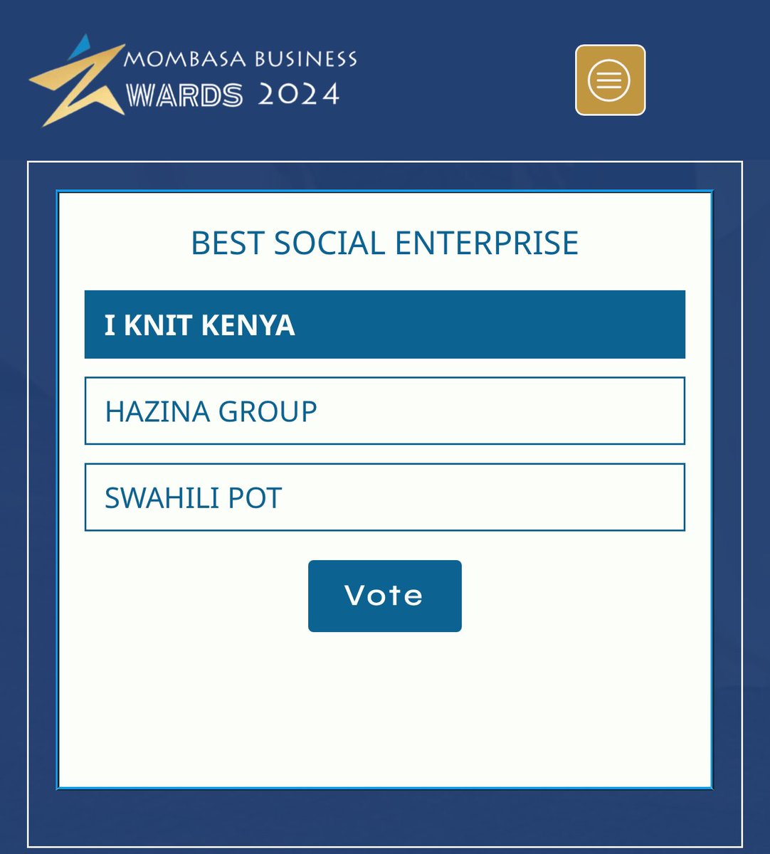 fatumaramadhann's tweet photo. We’re honored to announce that @IKnitKenya has been nominated for three prestigious categories at the Mombasa Business Awards 2024: BEST WOMEN-LED BUSINESS, BEST YOUTH-LED BUSINESS and BEST SOCIAL ENTERPRISE. 
Vote for us: https://t.co/UvJIAtUuCc

Thank you X❤️ https://t.co/UvlI2ANZ5B