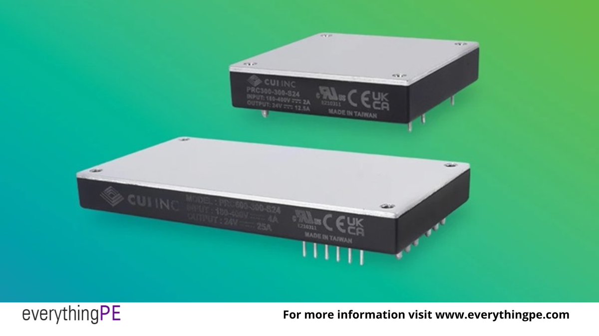 everything_PE_'s tweet image. CUI Inc. Unveils DC-to-DC Converters for Industrial and Railway Applications

Read more: ow.ly/PS5i50U9nYl

#technologynews #powerelectronics #cuiinc #powerconversion #industrial #railway #electricmobility