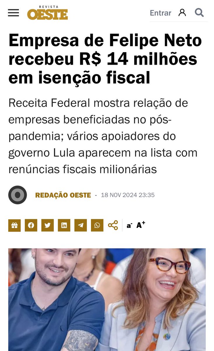 Não existe petista grátis.