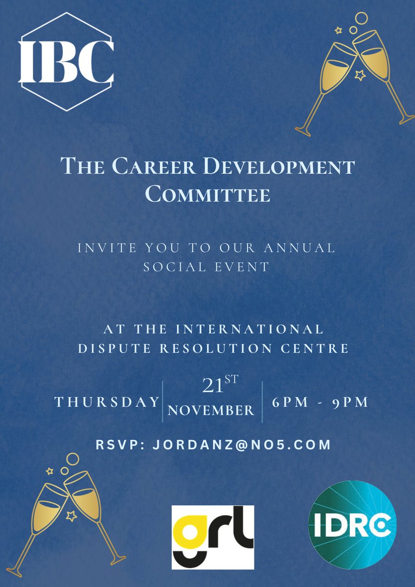 Hi IBC members- This is your last chance to secure your place at this MEMBERS ONLY social event, on Thursday...