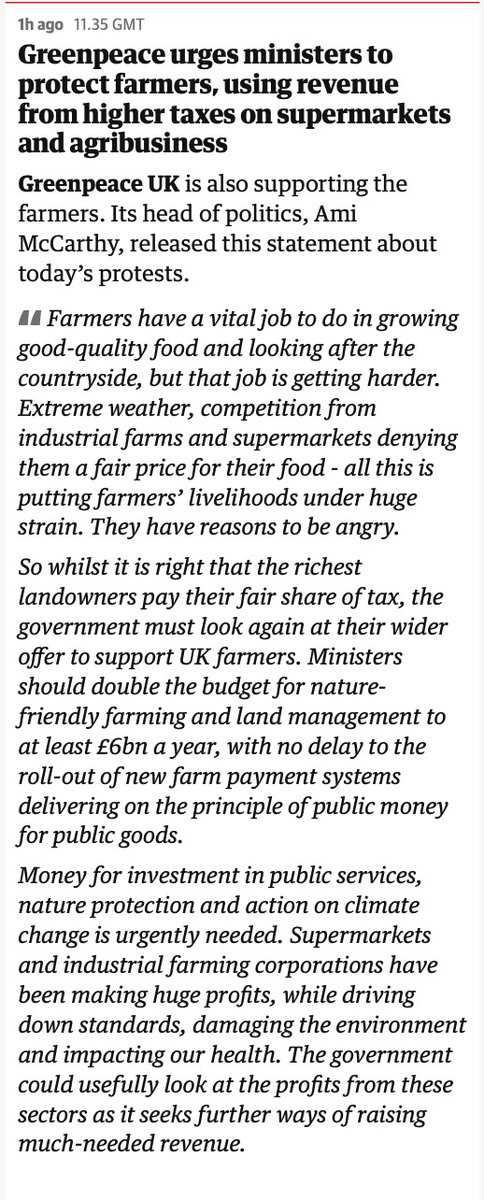 As a proud Cumbrian, I grew up spending all my holidays on the farm- lambing, baling, whatever needed doing. Today's protests are a sign that farmers are at breaking point, previous govts have allowed them to be exploited by supermarkets &amp; imports. Labour must turn this around.