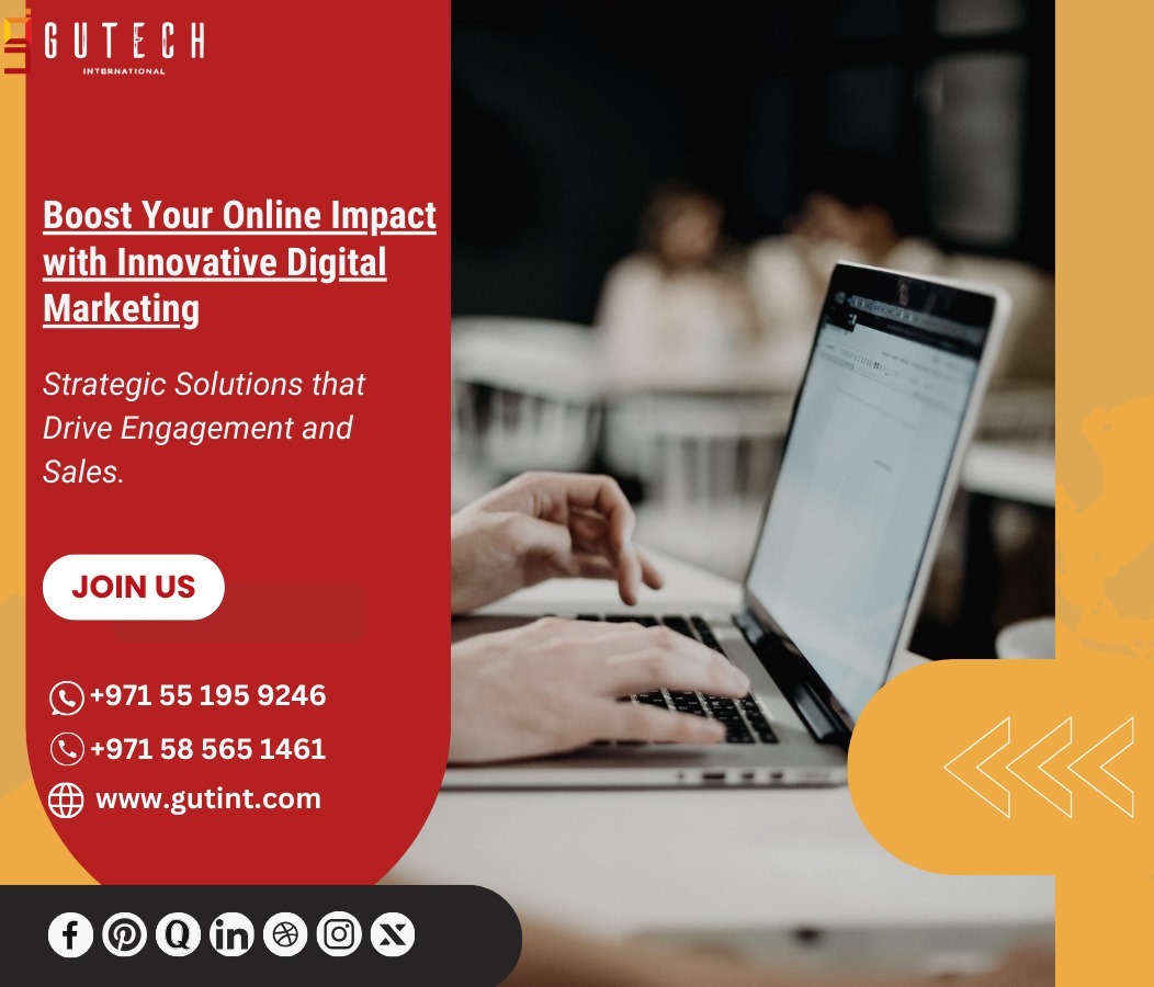 gutechint's tweet photo. Is your business ready for the digital spotlight? At Gutech International LLC, we offer comprehensive digital marketing services that deliver results. Our innovative approaches are designed to captivate your audience and turn clicks into customers. https://t.co/uqbBAVlU9U