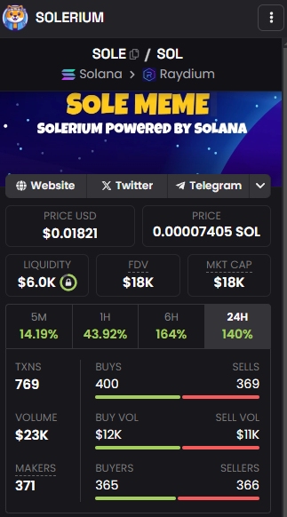 $SOLE #CTO Running!
dexscreener.com/solana/84fv6db…

#SOL $SOL #Solana #meme