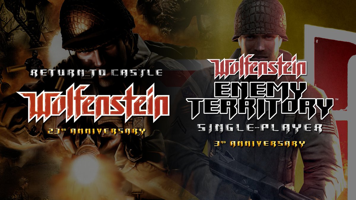 DarkMatterProFR's tweet photo. 23 years ago today, Gray Matter Interactive's Return to Castle Wolfenstein was released in North America, on November 19th, 2001. Then Wolfenstein: Enemy Territory Single-Player was released on the same day in 2021, exactly 20 years later! #GetPsyched 🦾 https://t.co/YDrAxZwHKi