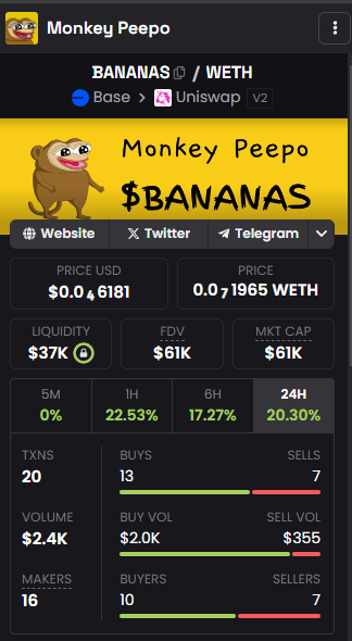 graveyard_eth's tweet photo. #Monkeypeepo just keeps climbing up hopefully one day making it to the #bananas.
$KNS bros are slowly starting to talk about it. One day this might just pop. No CTO has happened yet, but all it takes is one to create a TG.
$toby $play $toshi #miggles $duckey $ducky #base $eth https://t.co/lhrlu8rZpB
