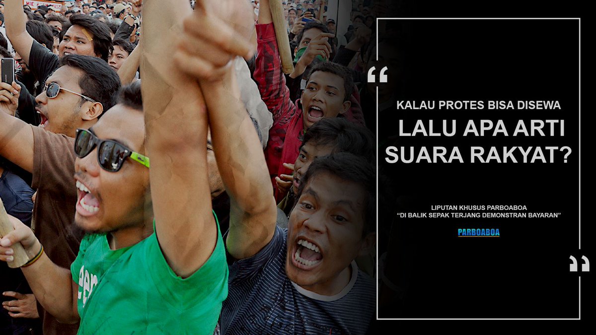 apa yg bisa dipercaya nih, kalau protes aja bisa disewa , suara rakyat apa artinya donk 
#GerakanDemoBayaran #Parboaboa