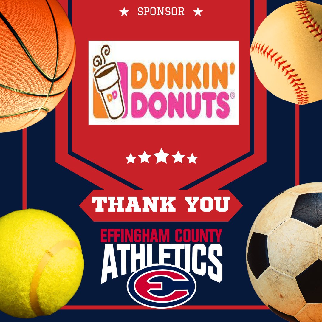 ECHS Athletics would like to thank Dunkin Donuts in Rincon, for being a local business sponsor.