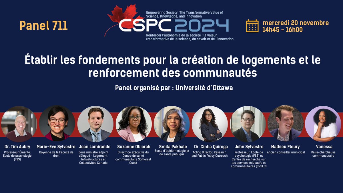 Forum pour le dialogue Alex Trebek (@trebekforum) on Twitter photo À vos agendas : 20 nov.-14h45
Panel 711 #uOttawa @ #CSPC2024
Le ss ministre adj.<a href="/LICC_ca/">Logement, Infrastructures et Collectivités Canada</a>, <a href="/MEveSylvestre/">Marie-Eve Sylvestre</a>, doyenne de <a href="/DrCiviluOttawa/">Droit Civil uOttawa</a>, des expert(e)s de l'<a href="/uOttawa/">Université d'Ottawa | University of Ottawa</a> + des leaders communautaires discuteront d'approches novatrices pour aborder la crise du logement et de l'itinérance À vos agendas : 20 nov.-14h45
Panel 711 #uOttawa @ #CSPC2024
Le ss ministre adj.<a href="/LICC_ca/">Logement, Infrastructures et Collectivités Canada</a>, <a href="/MEveSylvestre/">Marie-Eve Sylvestre</a>, doyenne de <a href="/DrCiviluOttawa/">Droit Civil uOttawa</a>, des expert(e)s de l'<a href="/uOttawa/">Université d'Ottawa | University of Ottawa</a> + des leaders communautaires discuteront d'approches novatrices pour aborder la crise du logement et de l'itinérance
