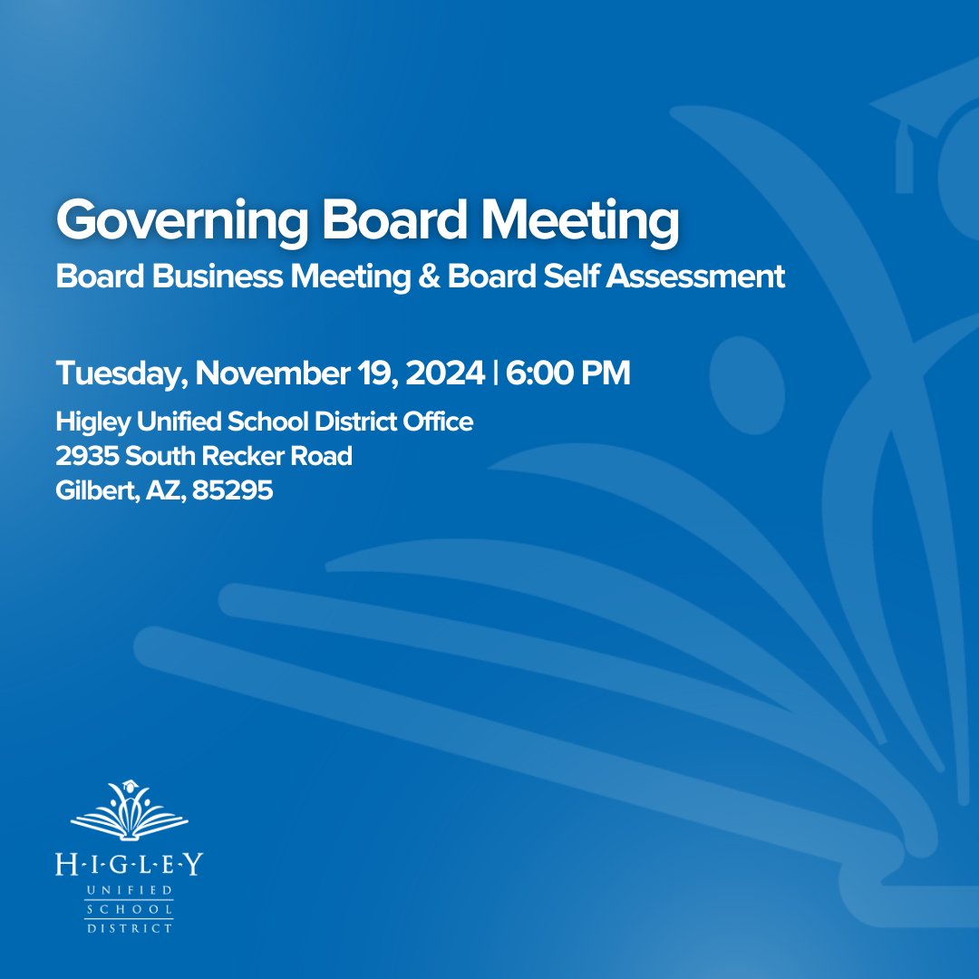Join us tonight, November 19, 2024, for our #HUSD Governing Board Meeting at 6 PM in-person or online.

Watch the livestream: bit.ly/3Wdeb6U
To view meeting agendas, minutes, and videos, please click here: bit.ly/3Yau00T