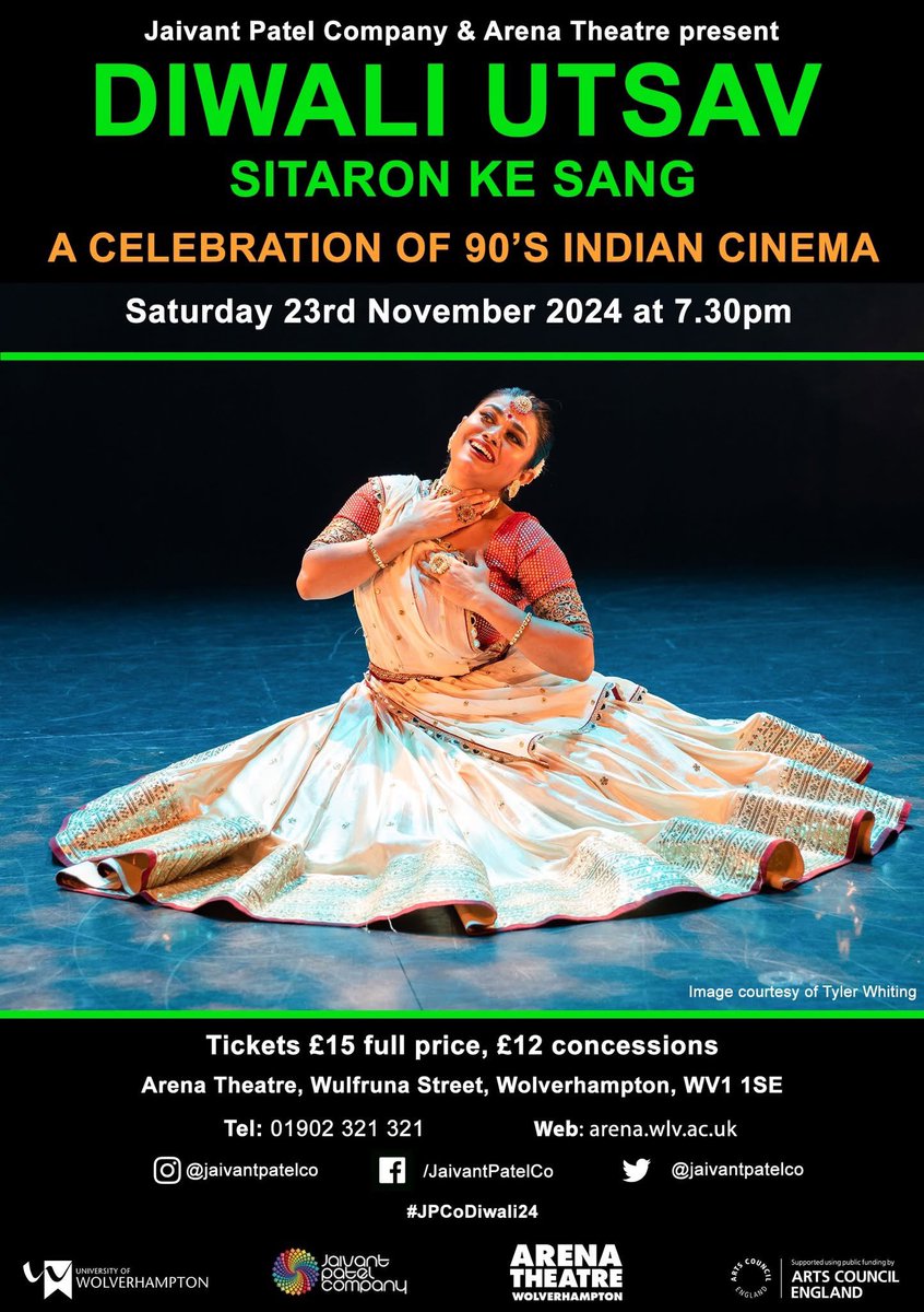 Jaivant Patel Company (@jaivantpatelco) on Twitter photo LIMITED TICKETS REMAINING
JPCo and <a href="/Arena_Theatre/">Arena Theatre</a> present Diwali Utsav, Sitaron Ke Sang on 23/11/24 (7:30pm)
This year weโre celebrating iconic tracks from 90โs Hindi Cinema
Tickets can be booked by calling the box office on (01902) 321 321 or via link shorturl.at/GwP6X LIMITED TICKETS REMAINING
JPCo and <a href="/Arena_Theatre/">Arena Theatre</a> present Diwali Utsav, Sitaron Ke Sang on 23/11/24 (7:30pm)
This year weโre celebrating iconic tracks from 90โs Hindi Cinema
Tickets can be booked by calling the box office on (01902) 321 321 or via link shorturl.at/GwP6X
