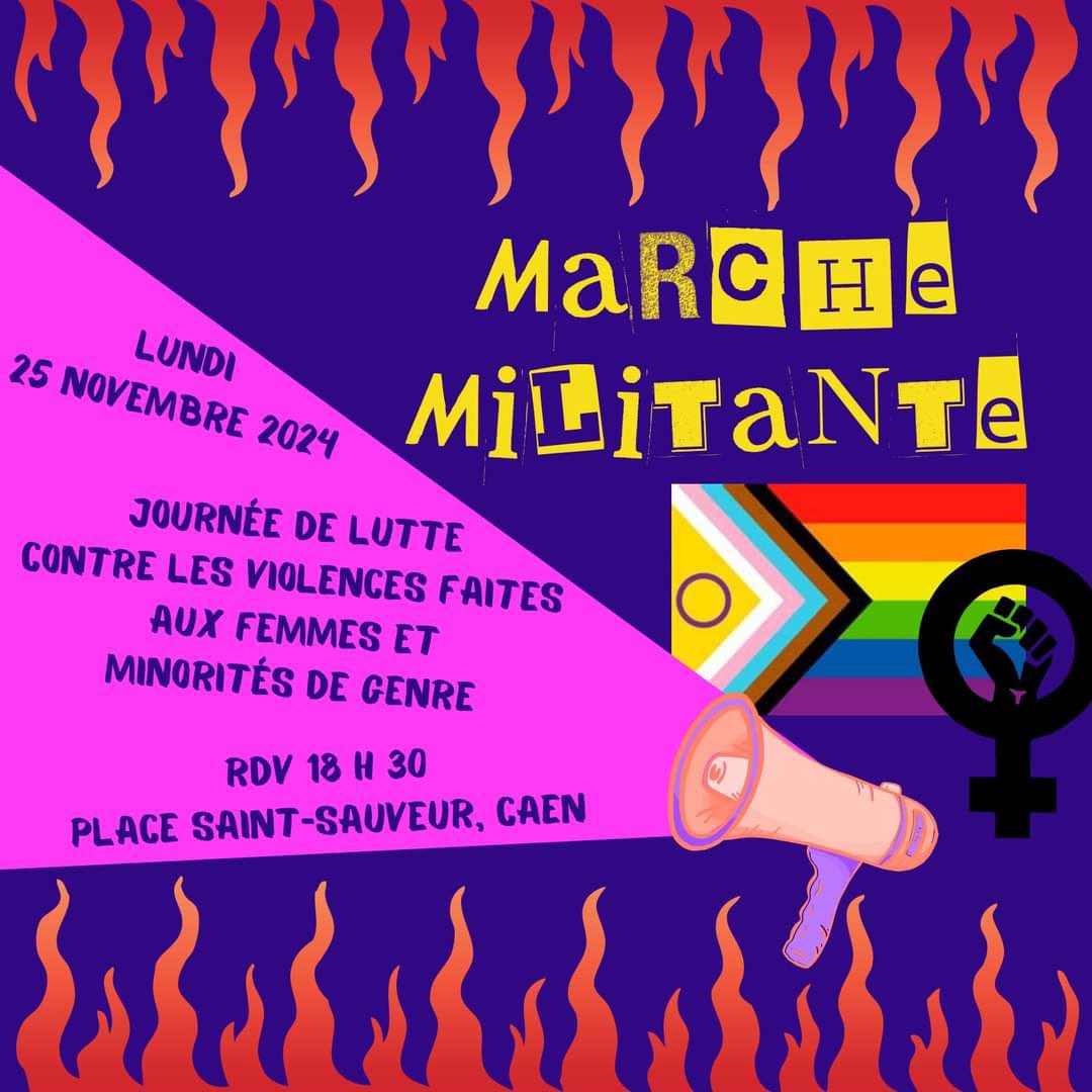 CalvadosPS's tweet photo. Marche et journées organisées par :
- Le planning familial 14
- Osez le féminisme 14
- FSU Calvados
- Main violette Caen
- Collectif droits des femmes et plus 14
- @CLGBTINdie_Caen https://t.co/gvjhaAmmru