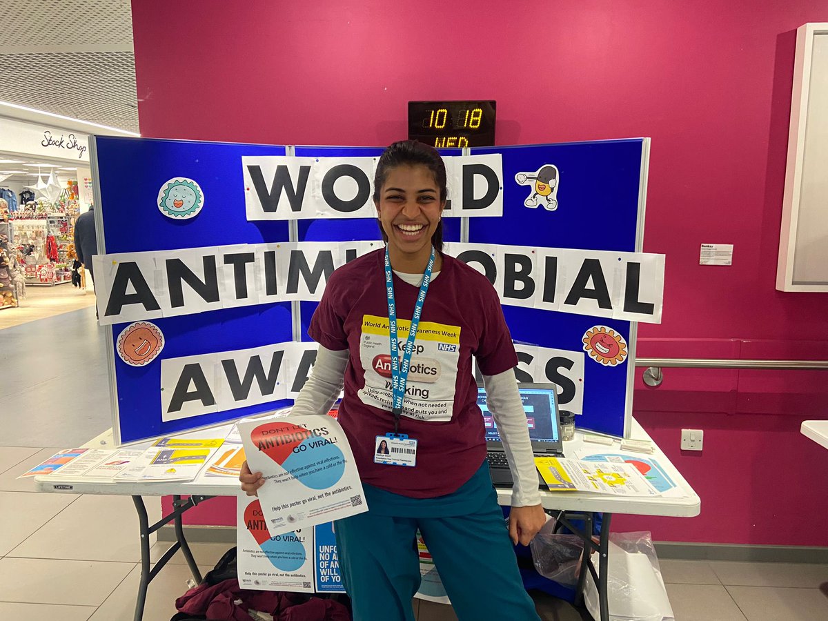📢 From 10am tomorrow our pharmacy team will be at the main entrance for #WAAW24

👋 Stop by to:

🎯 Play the 'Catch It, Bin It, Kill It' game
❓ Try out their quiz
📄 Grab resources

Find out why tackling antimicrobial resistance is vital for everyone's future health. 💊💙