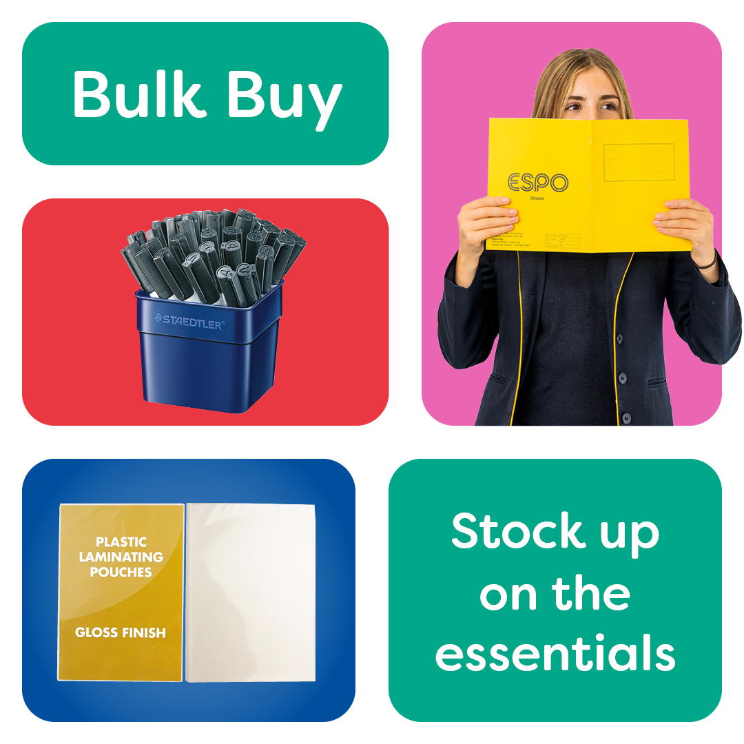 Offering great value on the resources you buy most frequently, our Bulk Buy range includes larger pack sizes so you stock up and save more on everything you and your students need throughout the year. 

Browse more at espo.org/bulk-buy.